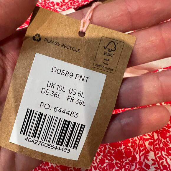 BODEN Women's Linen Mini Shift Dress Size 6L In Pink - Picture 10 of 11